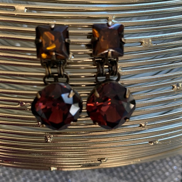 SORRELLI Pierced Earrings Antique Gold Brass - Picture 3 of 9